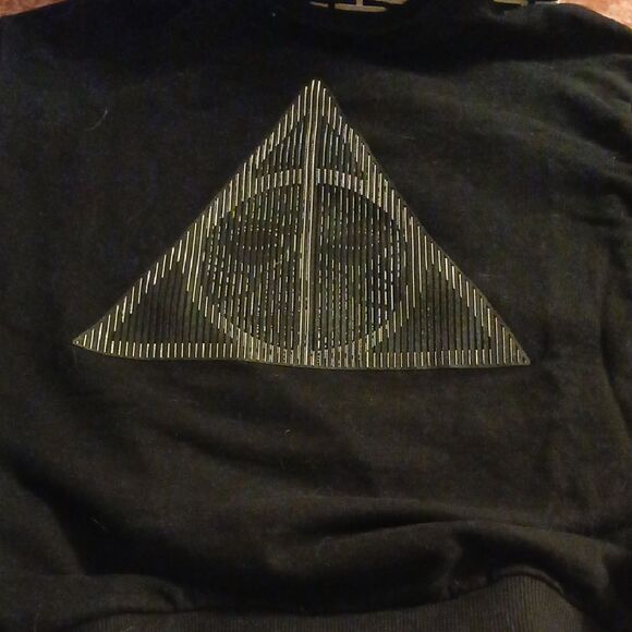 Black Sweatshirt with Geometric Design - Picture 1 of 4